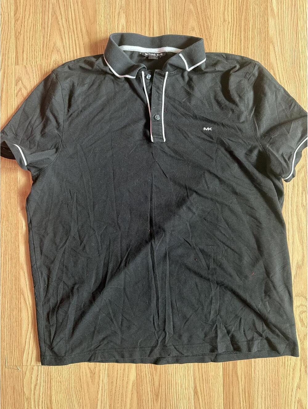 Black Michael Kors fitted polo size XXL